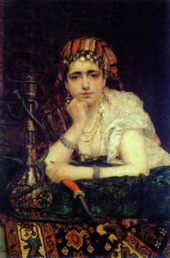 Oil painting:Odalisque. 1875