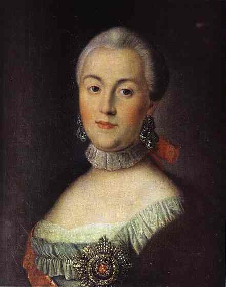 Oil painting:Portrait of Grand Duchess Catherine Alekseevna, Future Empress Catherine II the Great.