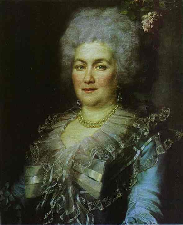 Oil painting:Portrait of Gubareva. 1789