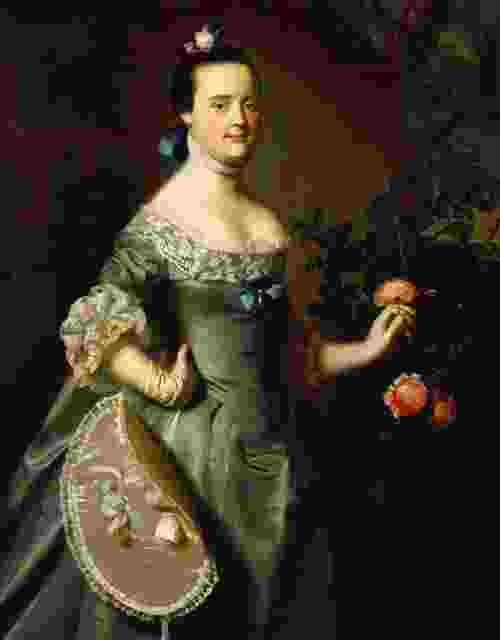 Oil painting:Portrait of Hannah Loring. 1763