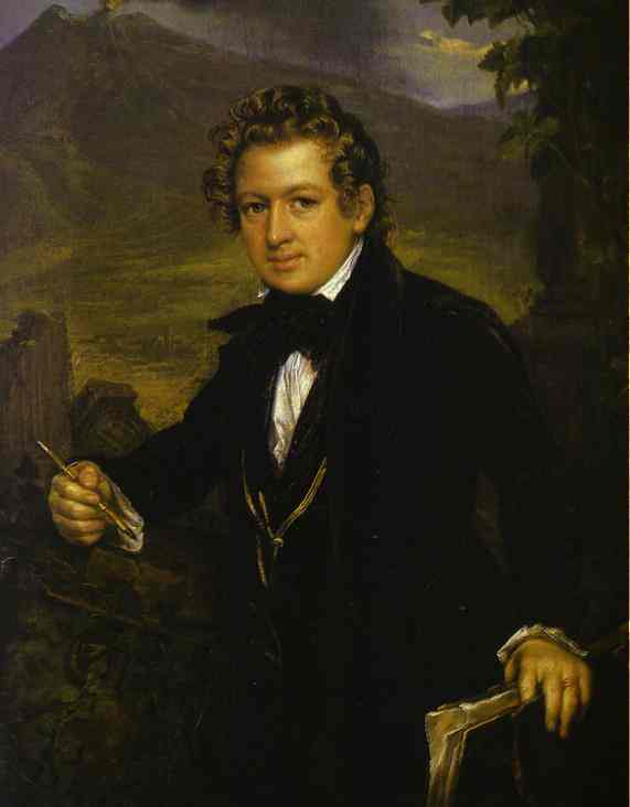 Oil painting:Portrait of Karl Brulloff. 1836