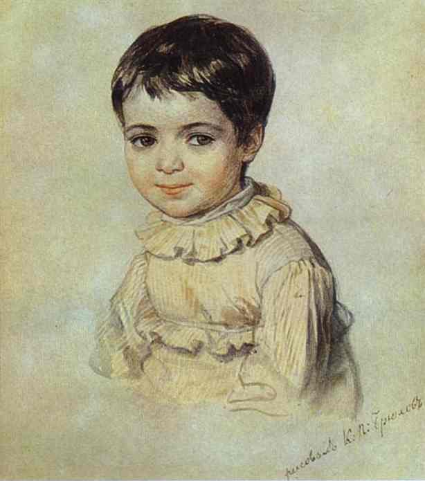 Oil painting:Portrait of Maria Kikina as a Child. 1817