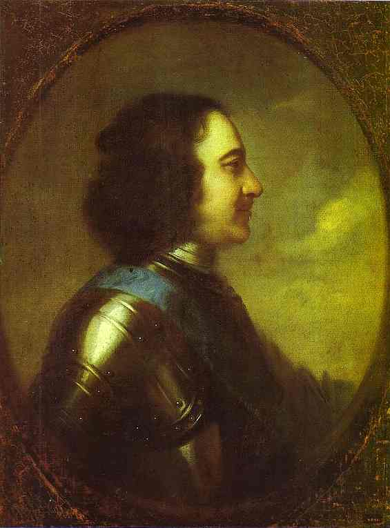 Oil painting:Portrait of Peter the Great. 1710