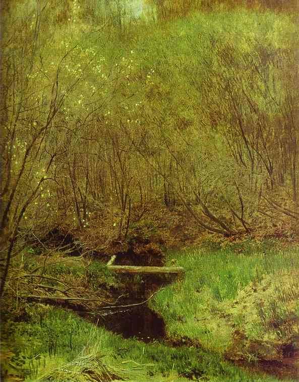 Oil painting:Spring in the Forest. 1882