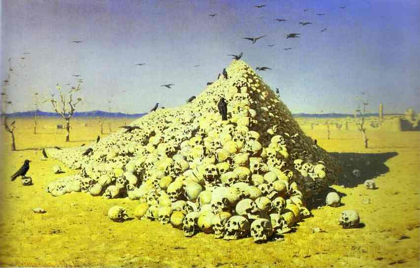 Oil painting:The Apotheosis of War. 1871