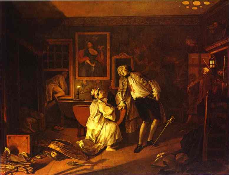 Oil painting:The Death of the Earl. 1743