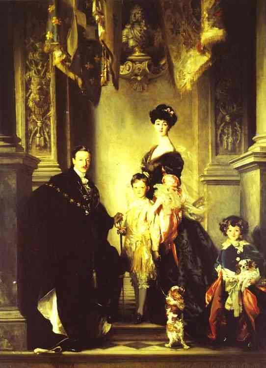 Oil painting:The Family of the Duke of Marlborough.