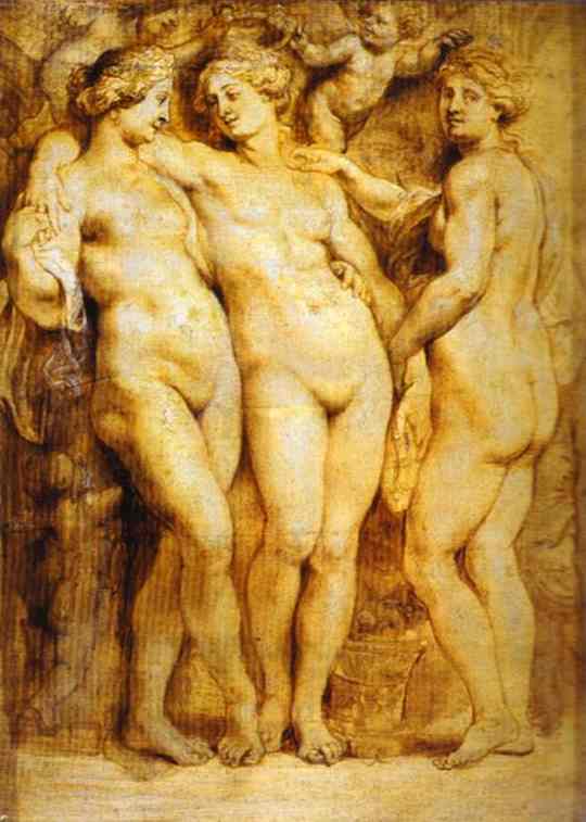 Oil painting:The Three Graces. 1628