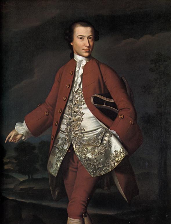 Oil painting:Theodore Atkinson. 1757