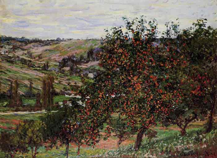 Oil painting for sale:Apple Trees near Vetheuil , 1878