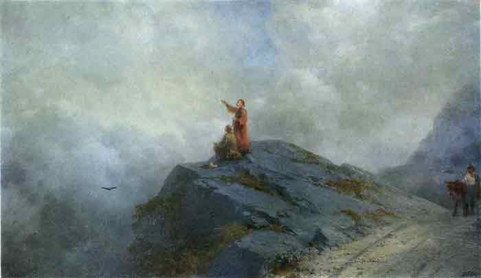 Oil painting for sale:Dante Shows an Artist Some Unusual Clouds, 1883