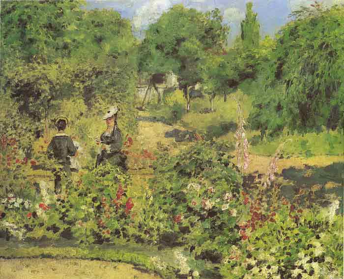 Oil painting for sale:Garden at Fontenay, 1874