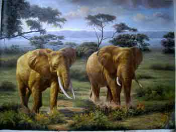 Oil painting for sale:elephant-011