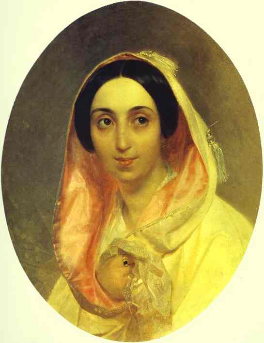 Oil painting:Portrait of Princess A. A. Bagration. 1849