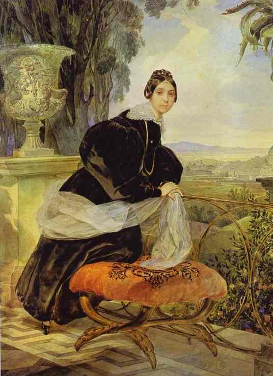 Oil painting:Portrait of Princess Ye. P. Saltykova. 1833-1835