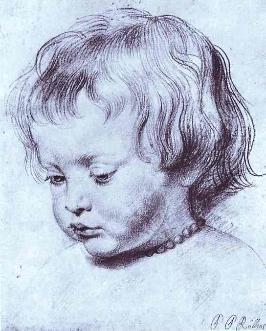 Oil painting:Portrait of a Boy (Nicholas Rubens). 1619
