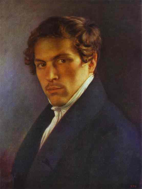 Oil painting:Portrait of the Artist A. Alexeyev. c. 1830