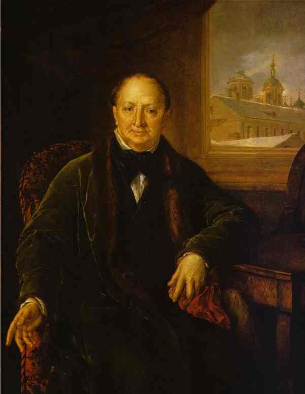 Oil painting:Portrait of M. F. Protasyev. 1840s