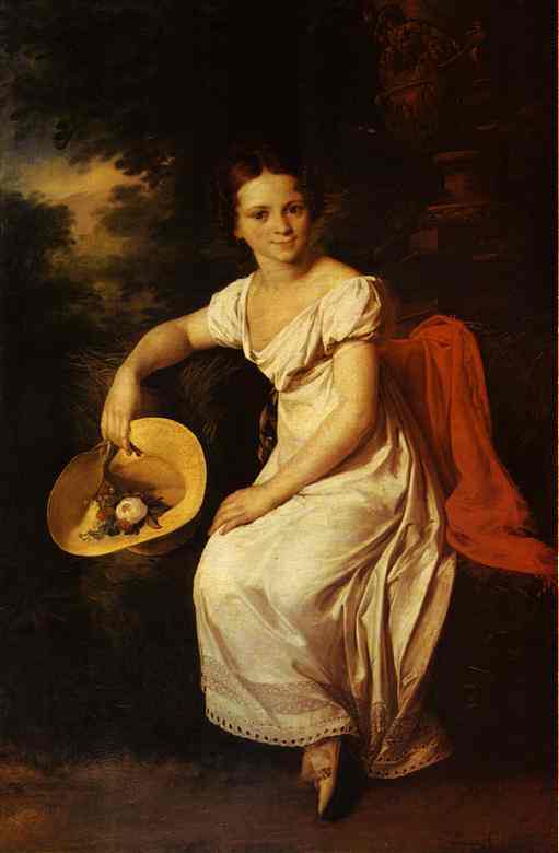 Oil painting:Portrait of the Dancer T. S. Karpakova. 1818