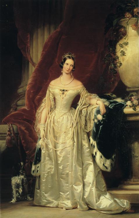 Oil painting:Portrait of Empress Alexandra Fedorovna. 1840