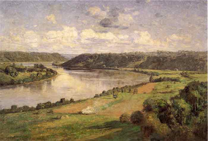 Oil painting for sale:The Ohio river from the College Campus, Honover, 1892