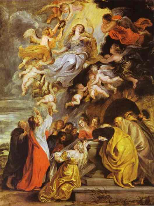 Oil painting:The Assumption of the Virgin. c.1626