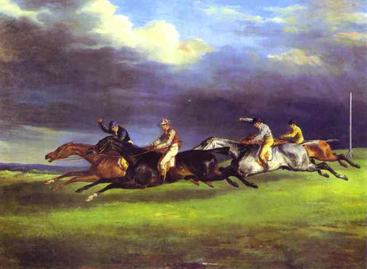 Oil painting:The Derby at Epson. 1821