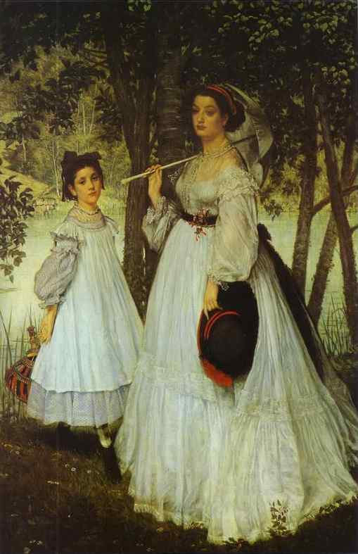 Oil painting:Two Sisters. 1863