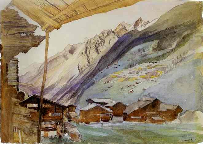 Oil painting:Zermatt. 1844