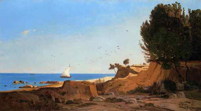 Oil painting for sale:Around the Cap-Couronne near Marseille, 1866