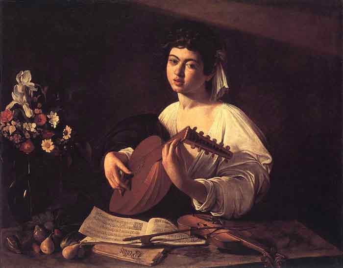 Oil painting for sale:Lute Player, c.1596