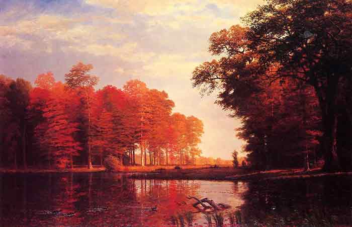 Oil painting for sale:Autumn Woods , 1886