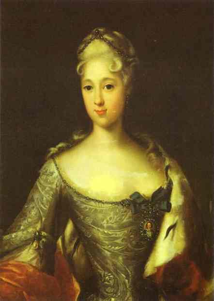 Oil painting:Portrait of Maria Menshikova. Mid-1720