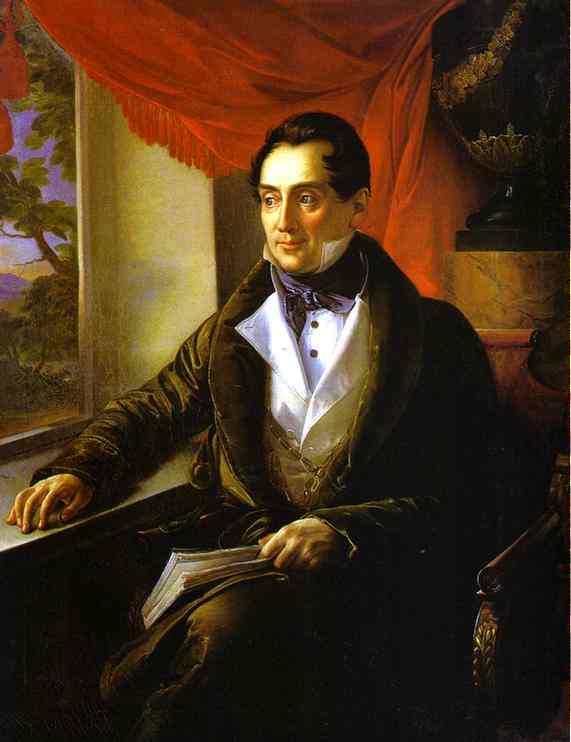 Oil painting:Portrait of P. N. Zubov. 1839