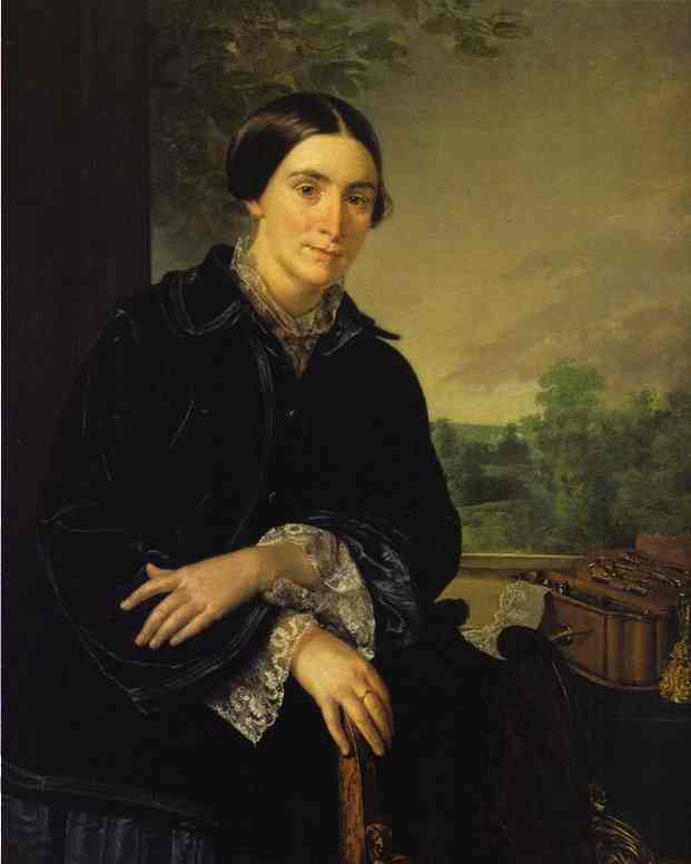 Oil painting:Portrait of E.A. Selivanovskaya. 1852