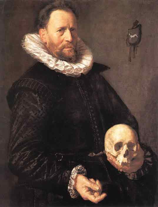 Oil painting for sale:Portrait of a Man Holding a Skull, c.1611