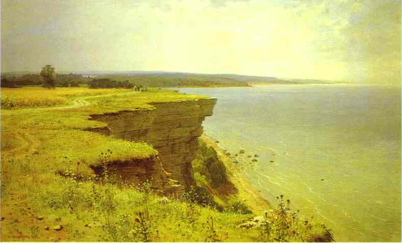 Oil painting:On the Shore of the Gulf of Finland. Udrias Near Narva. 1889