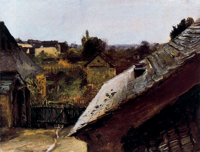 A View of Rooftops and Gardens