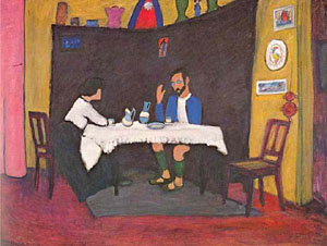 Kandinsky and Erma Bossi at the Table in the Murnau House