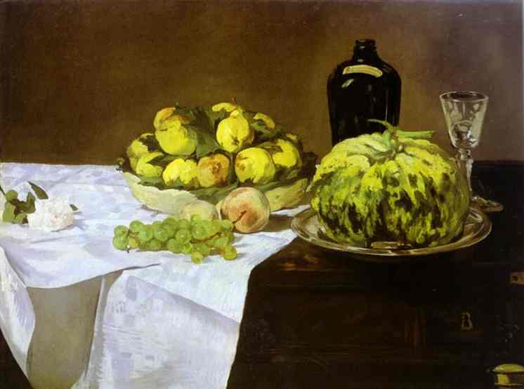 Still-Life with Melon and Peaches