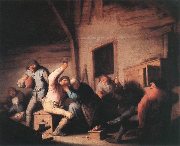 Carousing Peasants in a Tavern