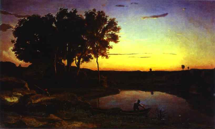 Landscape with Lake and Boatman