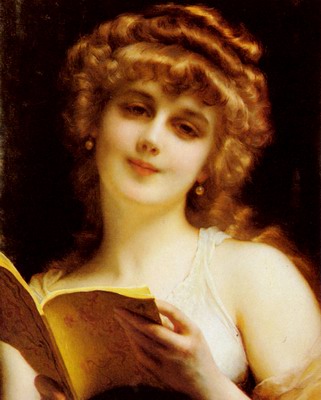 A Blonde Beauty Holding A Book