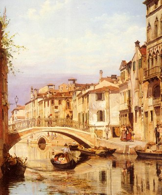 A Gondola On A Venetian Backwater Canal