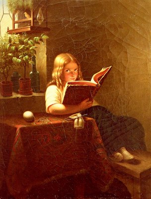 Das Lesende madchen, the reading girl