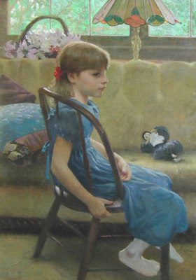 Girl in Blue Dress