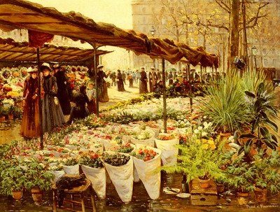 Marche Aux Fleurs A La Madeleine