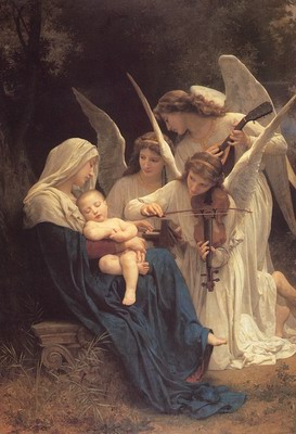 Song of the Angels, the virgin with angels