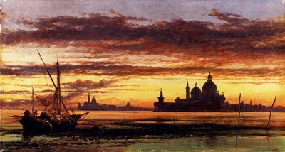 Sunset Sky, Salute And San Giorgio Maggiore