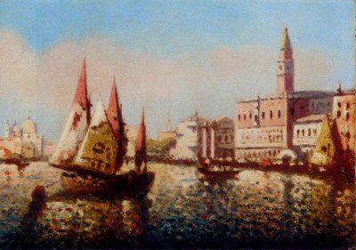 Trading Vessels In The Bacino Di San Marco, Venice